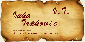 Vuka Trpković vizit kartica